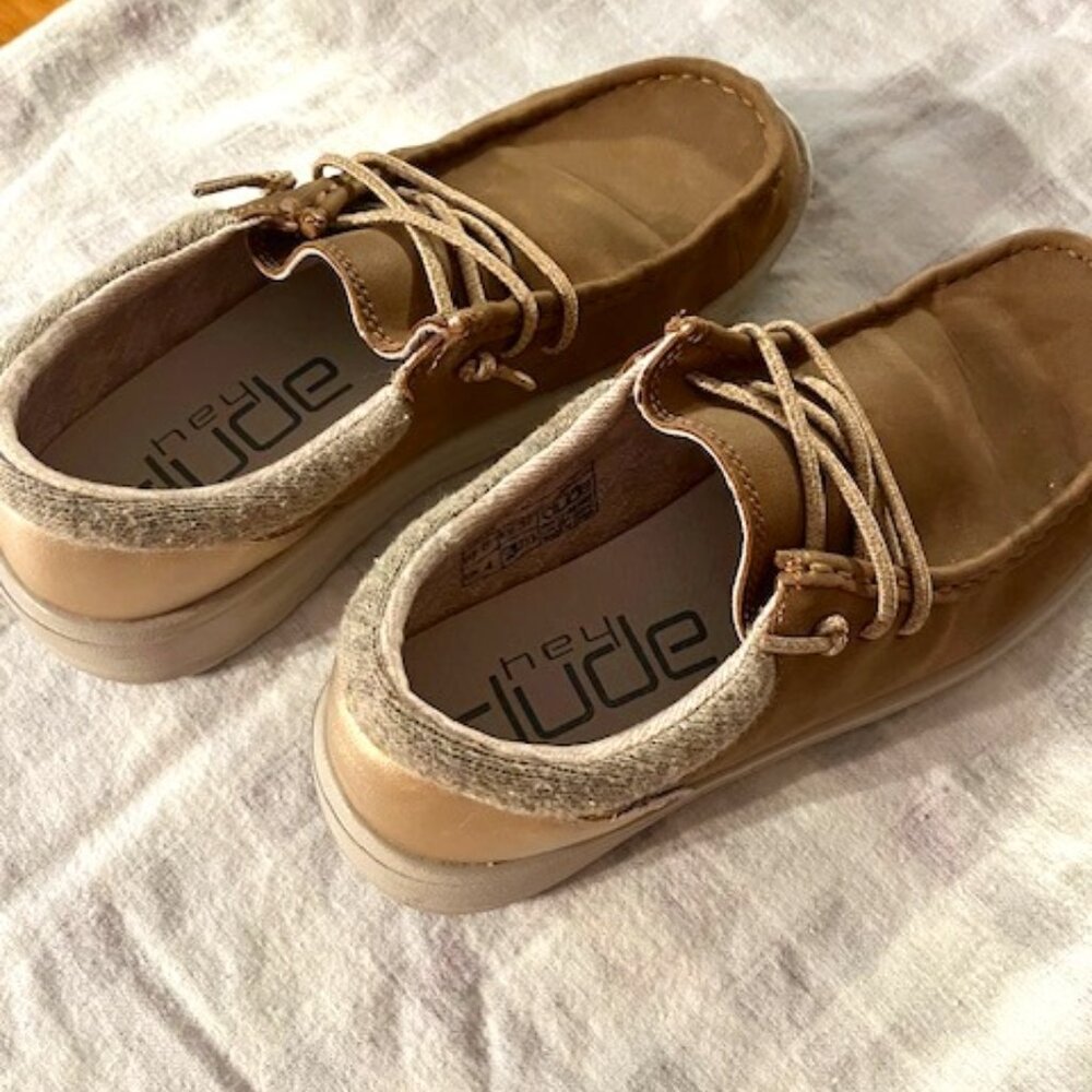 Hey Dude Polly - Brown Leather - US Womens 6